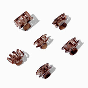 Mixed Mini Tortoiseshell Hair Claws - 6 Pack,