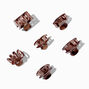 Mixed Mini Tortoiseshell Hair Claws - 6 Pack,