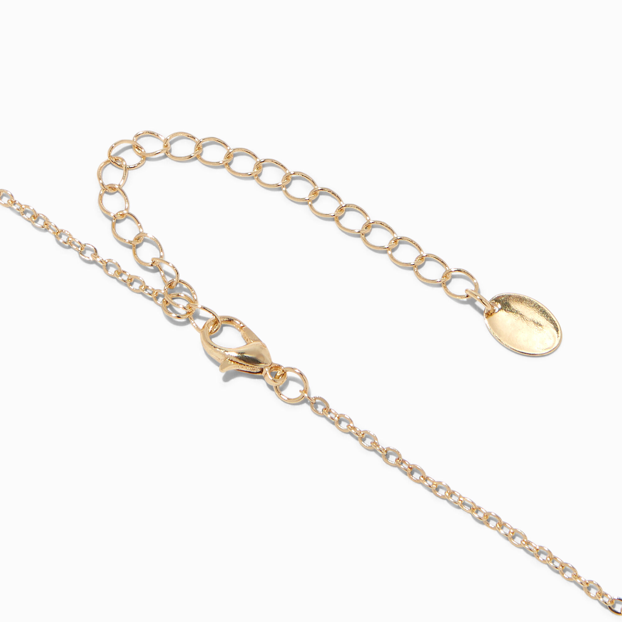 Gold Glitter Heart Locket Pendant Necklace,