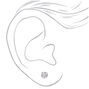 Sterling Silver Cubic Zirconia Round Stud Earrings - 5MM, 7MM, 9MM,