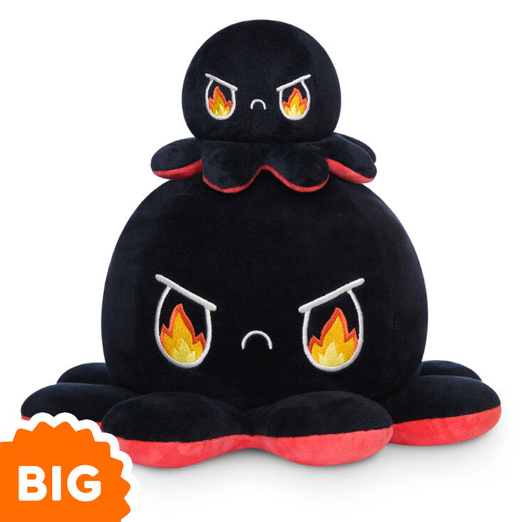 TeeTurtle&trade; 8&#39;&#39; Reversible Plushies Fire &amp; Rage Octopus,