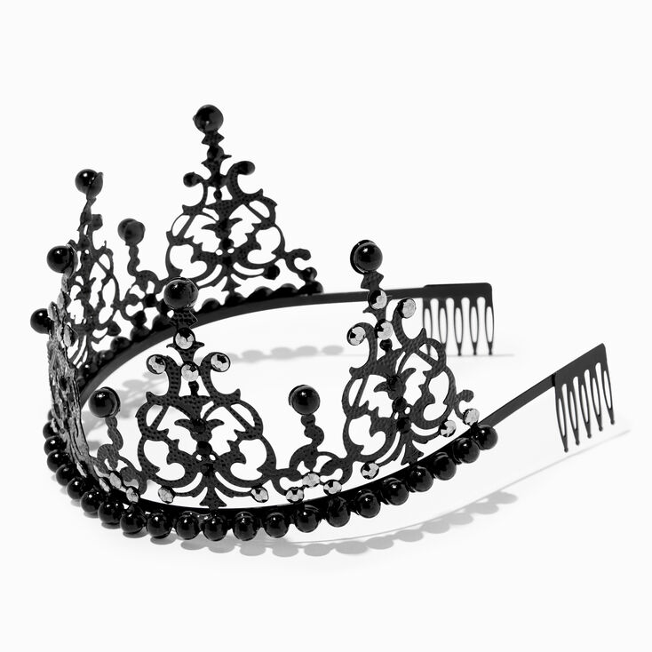 Goth Bride Black Swirl Tiara,
