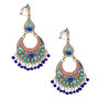 Silver 3&quot; Beaded Clip On Drop Earrings,