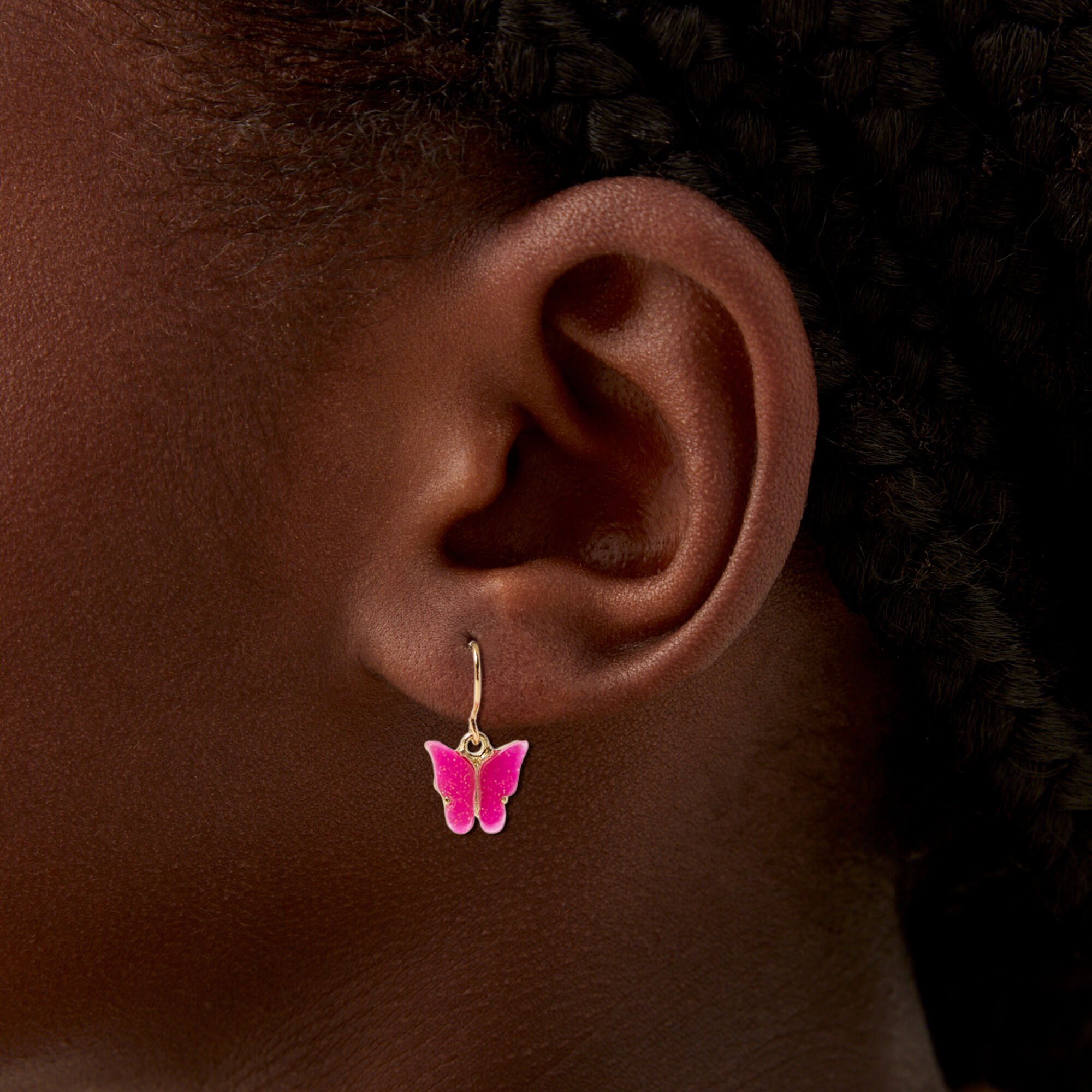 Glow in the Dark Butterfly 1" Drop Earrings - 3 Pack,