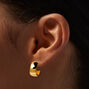 C LUXE by Claire&#39;s 18k Yellow Gold Plated Wide Huggie Hoop Earrings,