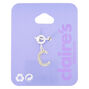 Silver Embellished Initial Bracelet Charm - C,