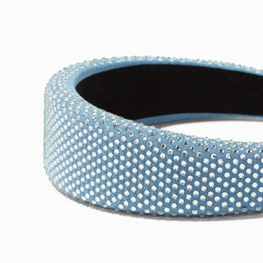 Embellished Puffy Headband - Silver/Blue,