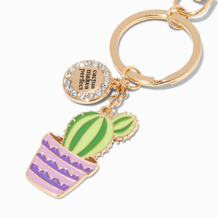 Enameled Succulents Best Friends Keychains - 3 Pack,