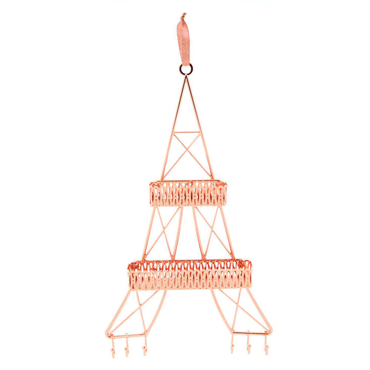 Eiffel Tower Wall Hanging Jewellery Holder Rose Gold