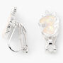 Silver Holographic Horse Clip-On Earrings,