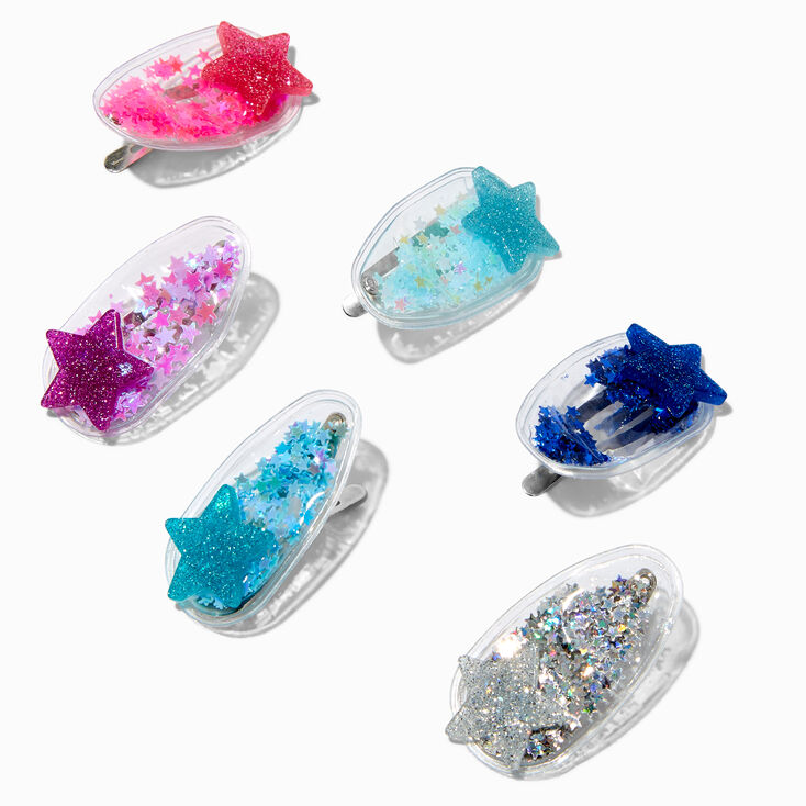 Claire&#39;s Club Jewel Stars Shaker Snap Hair Clips - 5 Pack,