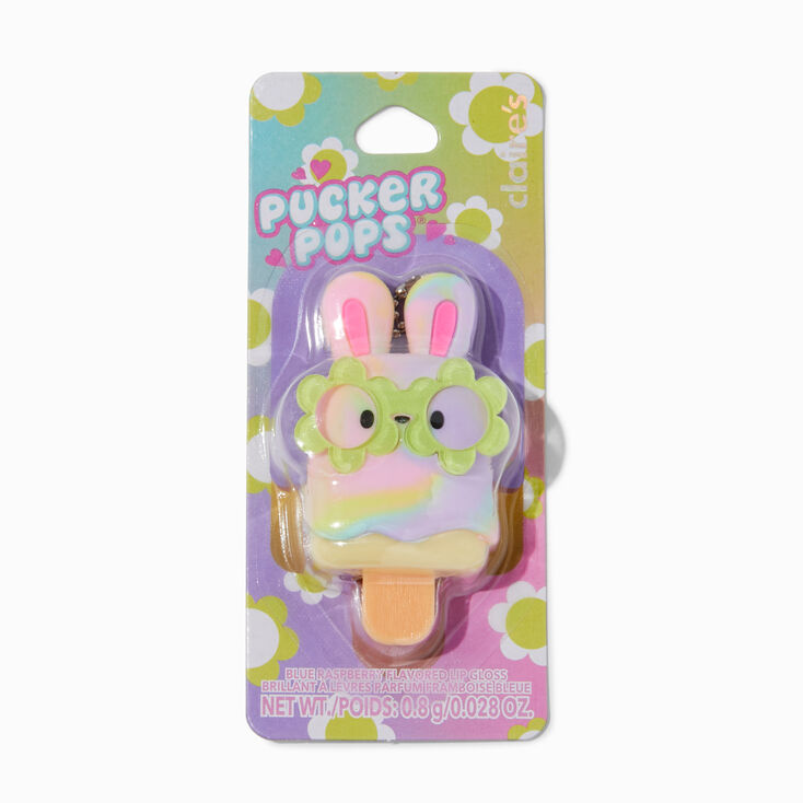 Pucker Pops&reg; Daisy Glasses Bunny Lip Gloss - Blue Raspberry,