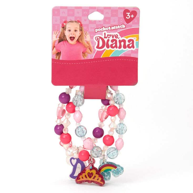 Love, Diana&trade; Beaded Stretch Bracelets &ndash; 3 Pack,