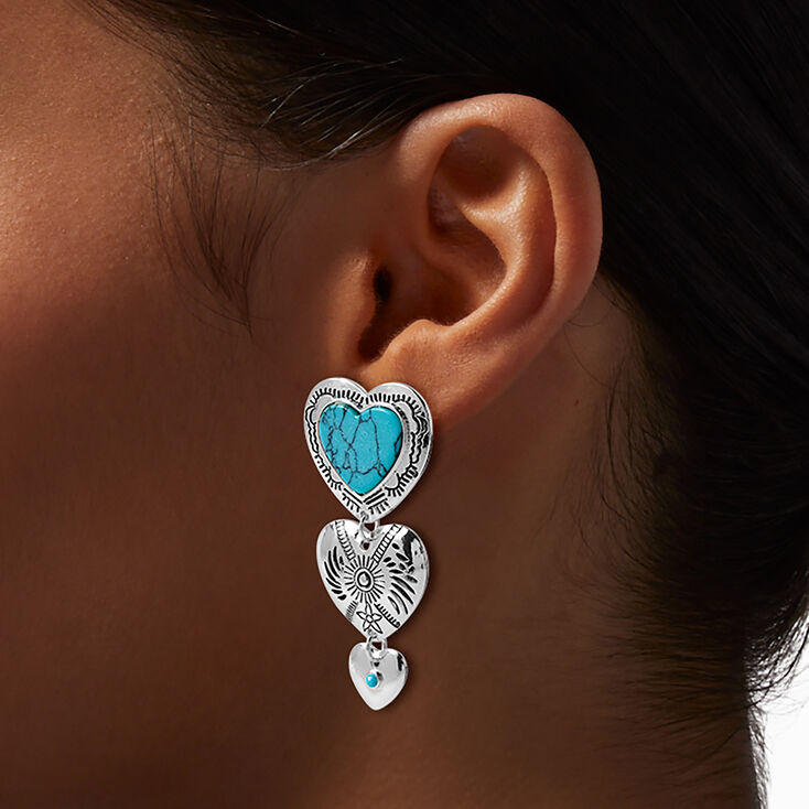 Cowgirl Heart Drop Earrings,