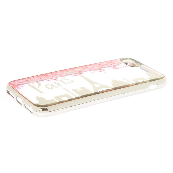 Pink Glitter Paris Phone Case - Fits iPhone 6/7/8/SE,