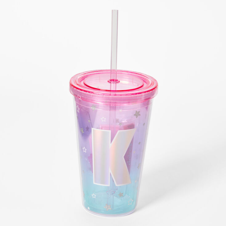 Initial Tumbler - Pink, K,