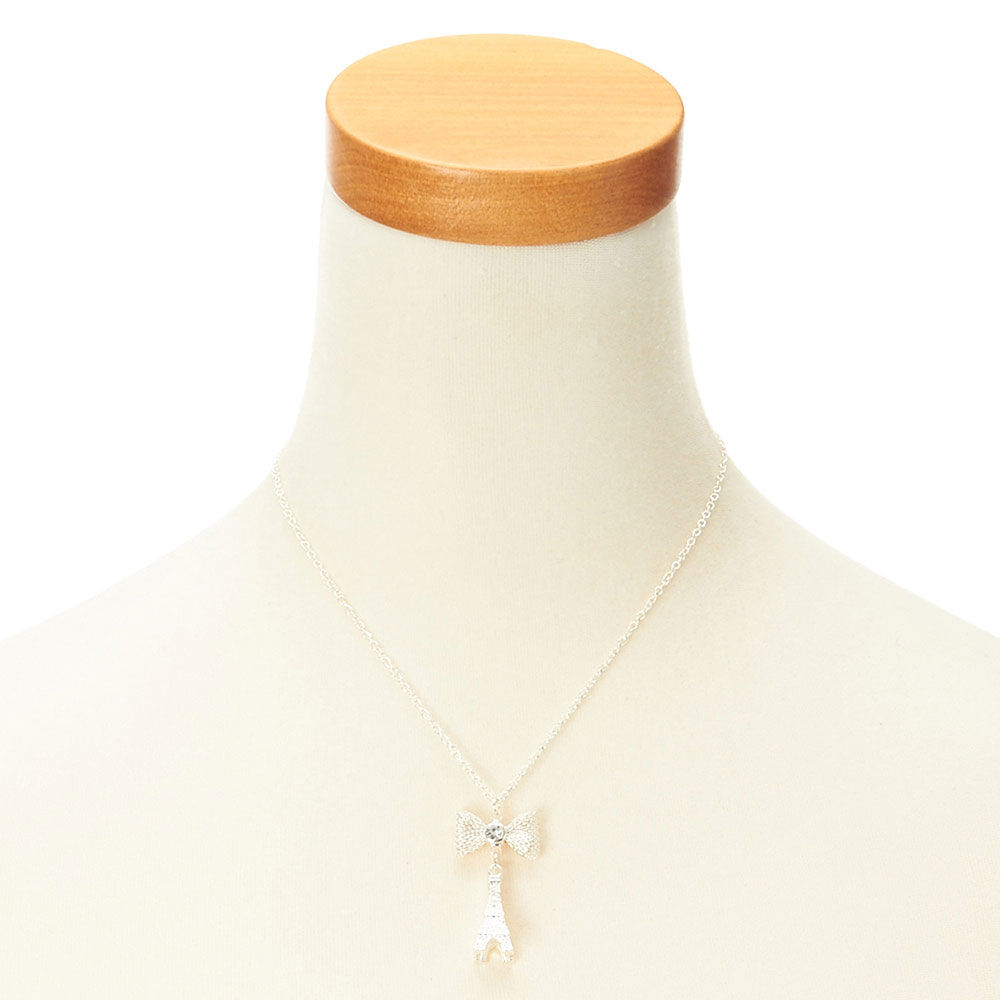 Silver Paris Pendant Necklace,