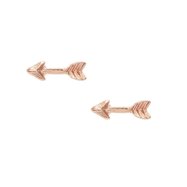 Rose Gold Arrow Earrings Claire S Rose Gold Arrow Earrings