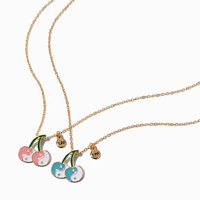 Best Friends Pink Cherries Pendant Necklaces - 2 Pack,