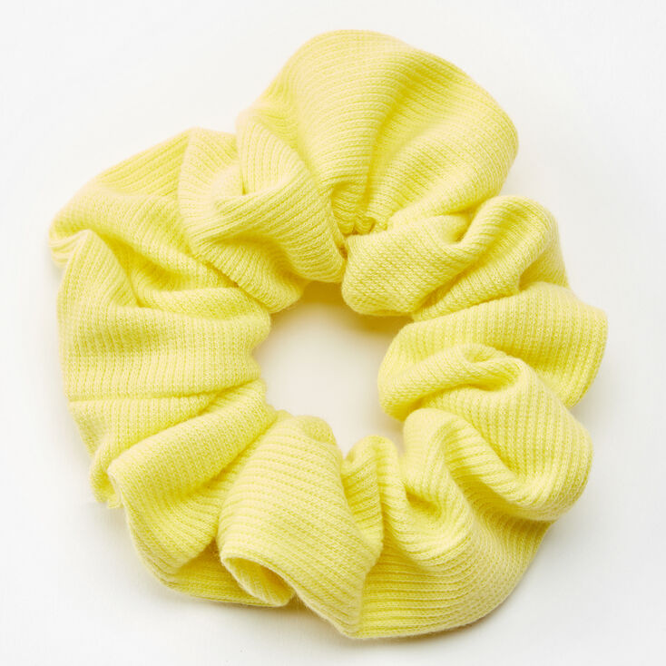 Ribbed Scrunchie - Lemon Yellow | US