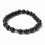 Hematite &amp; Black Beaded Stretch Bracelet,