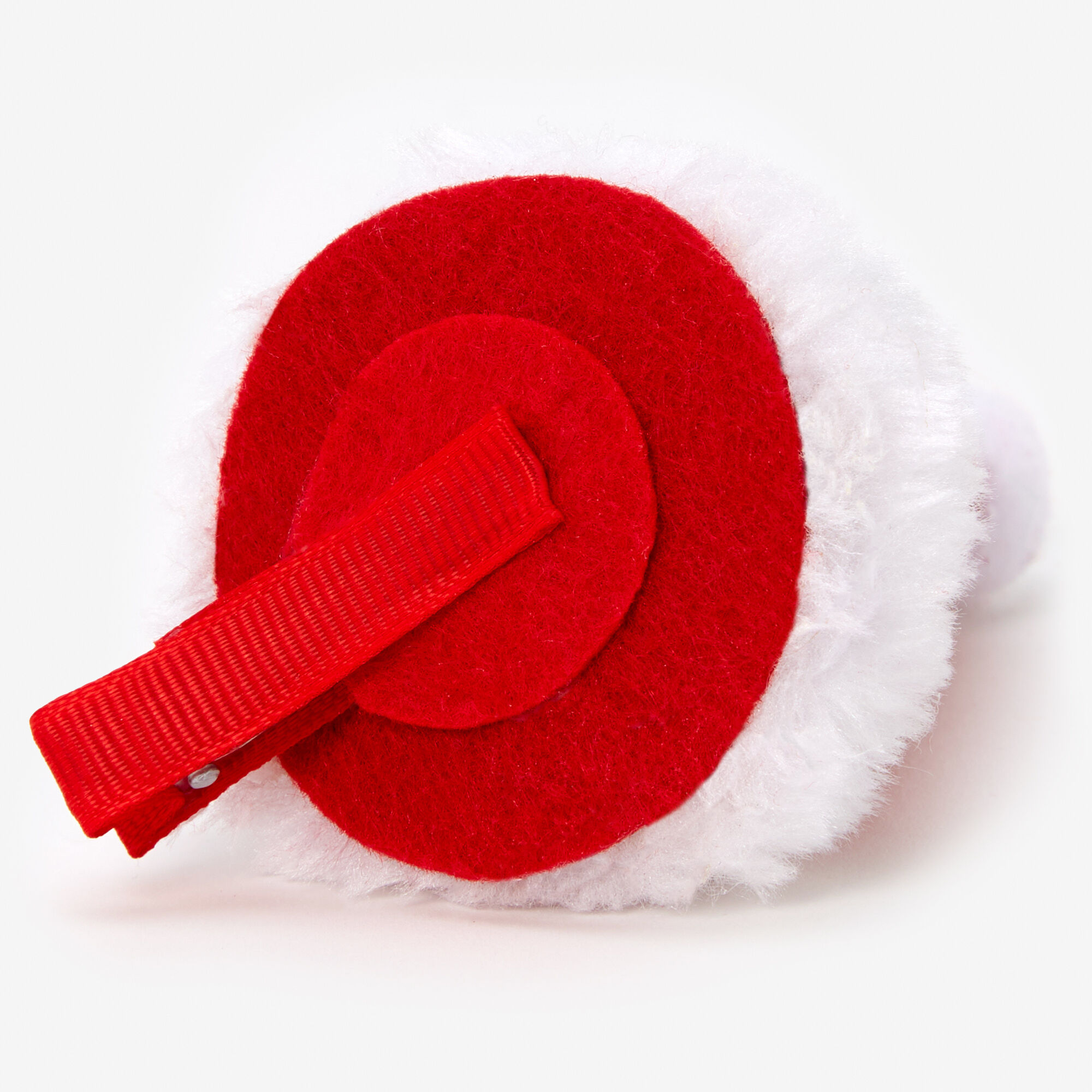 Barrette bonnet de Père Noël à sequins - Rouge,