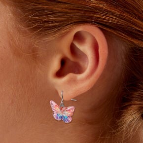Rainbow Butterfly 0.5&quot; Drop Earrings,