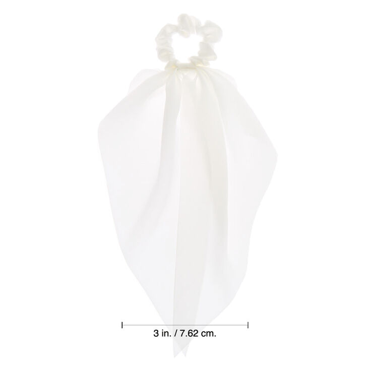 Small Hair Scrunchie Scarf - White | Claire's US