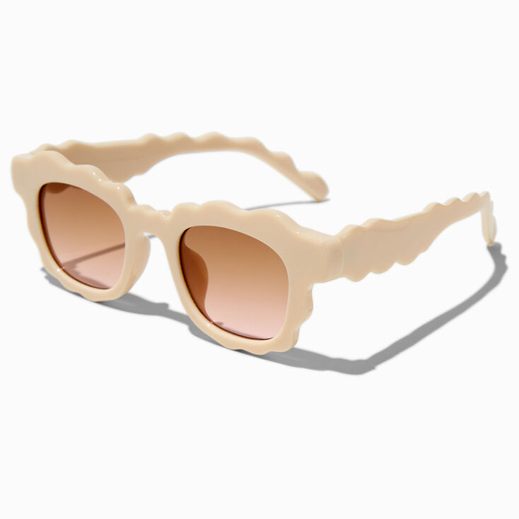 Nude Geometric Sunglasses,