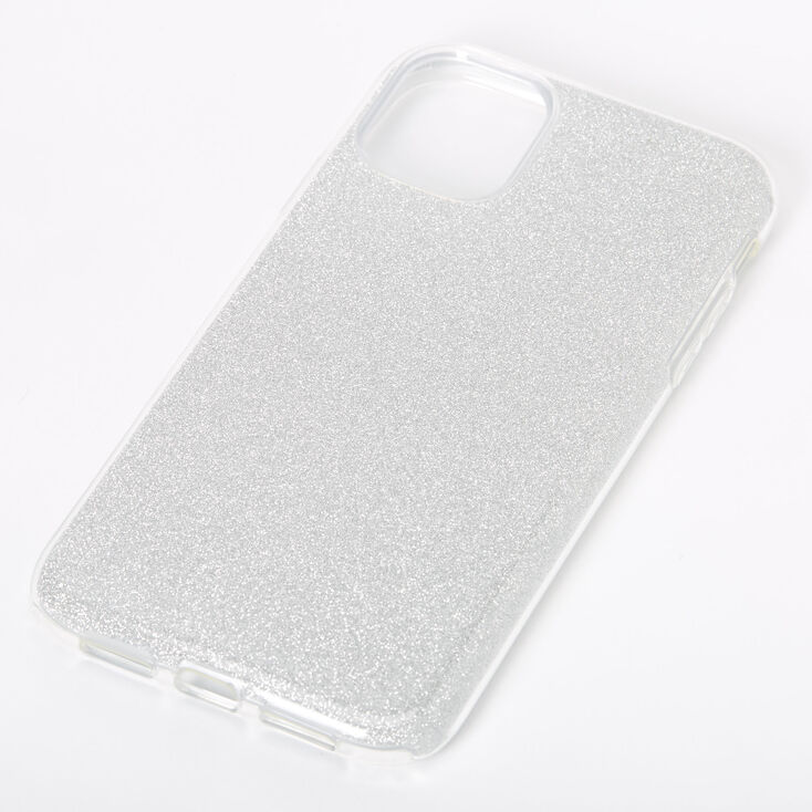 Silver Glitter Protective Phone Case Fits Iphone 11 Claire S Us