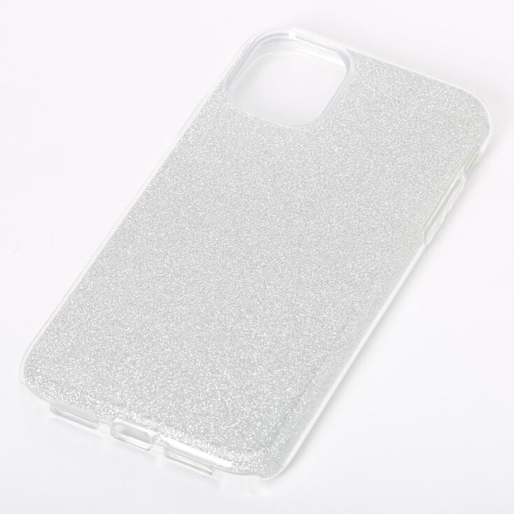 Silver Glitter Protective Phone Case - Fits iPhone 11,