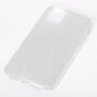 Silver Glitter Protective Phone Case - Fits iPhone 11,
