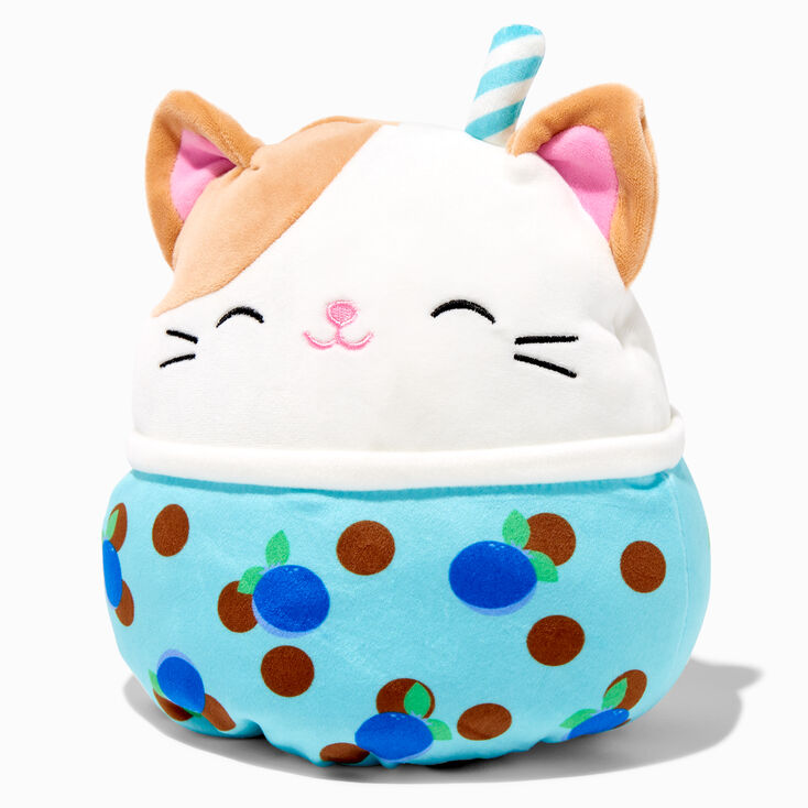 Claire&#39;s Exclusive Squishmallows  8&quot; Boba Tea Cat Flip-A-Mallows SoftToy,