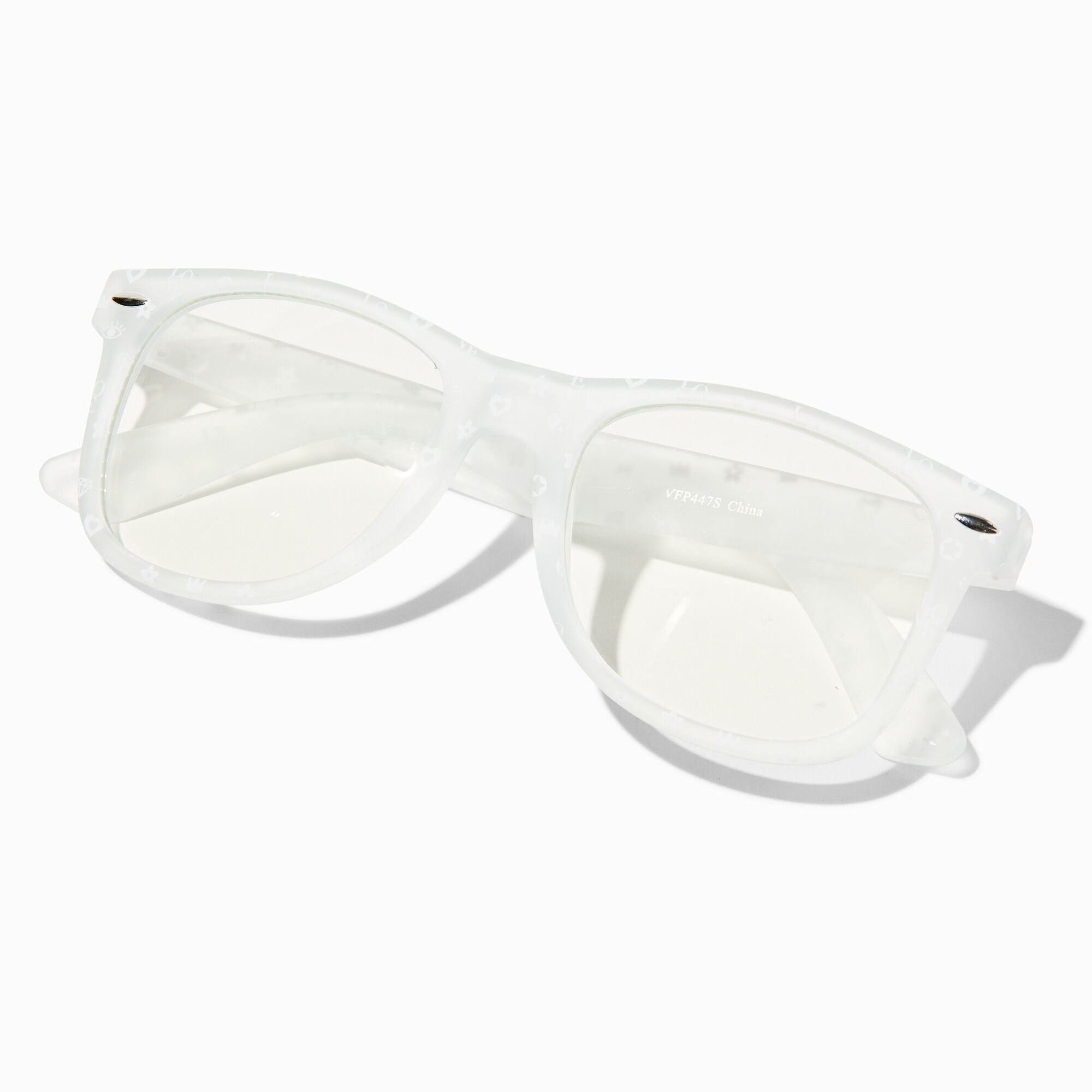 White clear lens glasses outlet