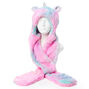 &Eacute;charpe et bonnet licorne tie-dye roses,
