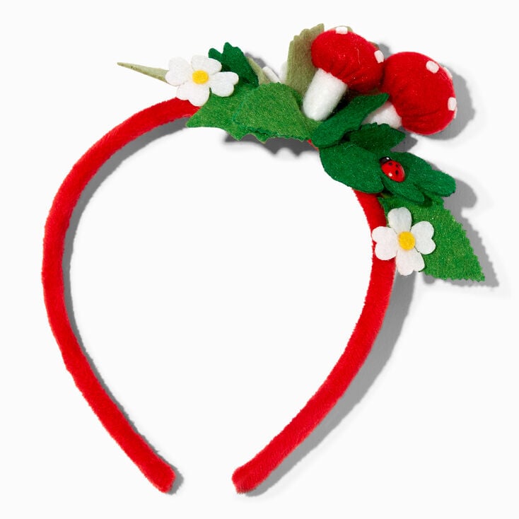 Mushroom Garden 3-D Felt Headband,