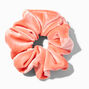 Chouchou en imitation velours de taille moyenne melon,