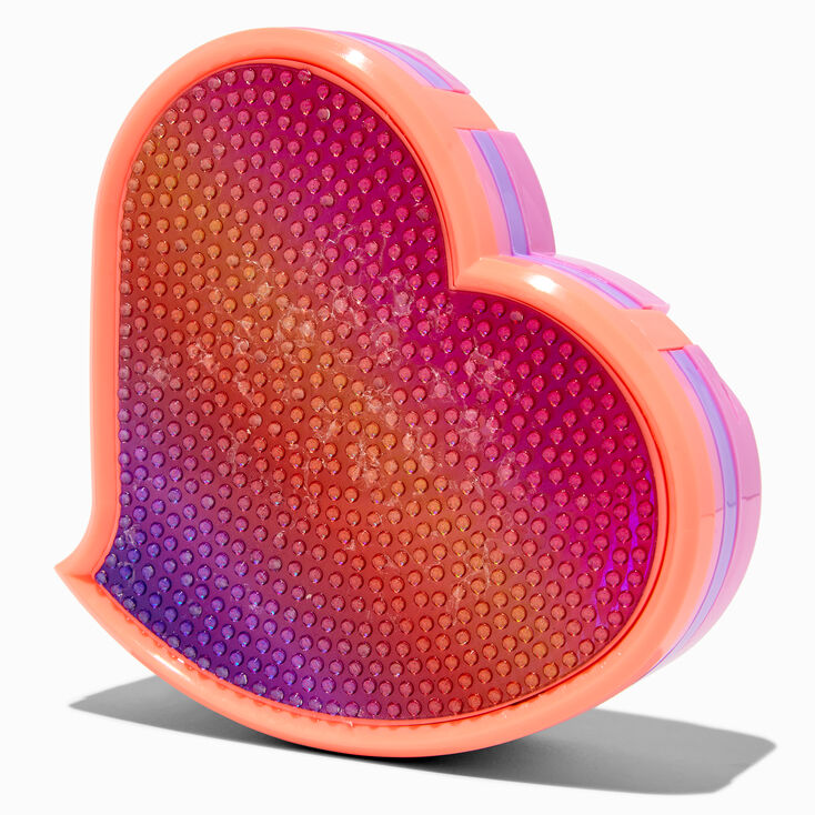 Coral Bling Heart Large Makeup Set,