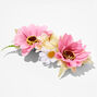 Pink Flower Cluster Hair Barrette,