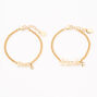 Gold Chain Friendship Bracelets - 2 Pack,