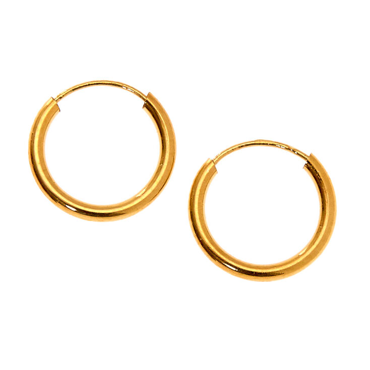 C LUXE by Claire&#39;s 18kt Gold Plated Cubic Zirconia Mixed Earrings - 3 Pack,