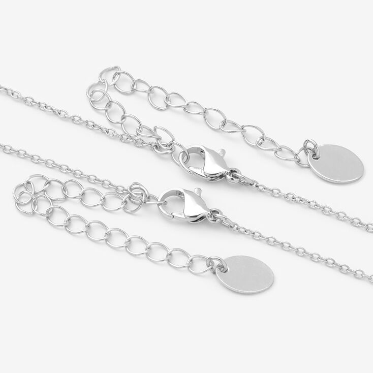 Best Friends Floral Heart Pendant Necklaces - 2 Pack,