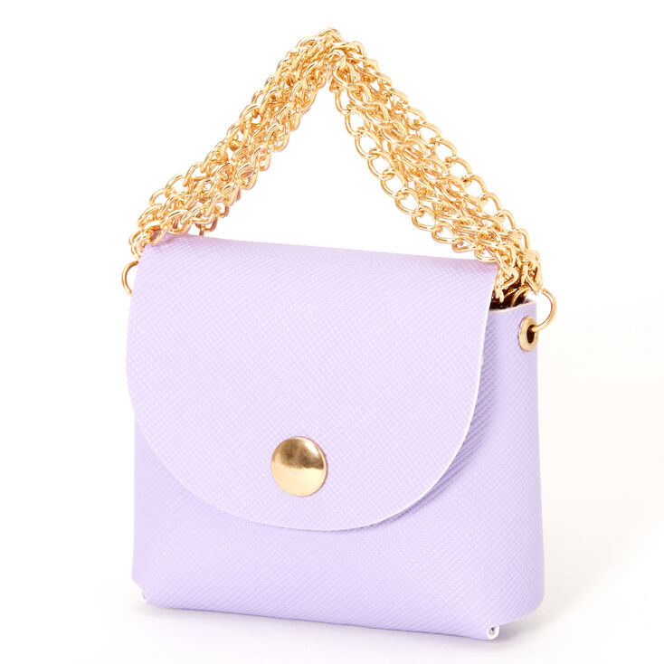 Pastel Lavender Mini Purse Earbud Case Cover - Compatible With Apple AirPods&reg;,