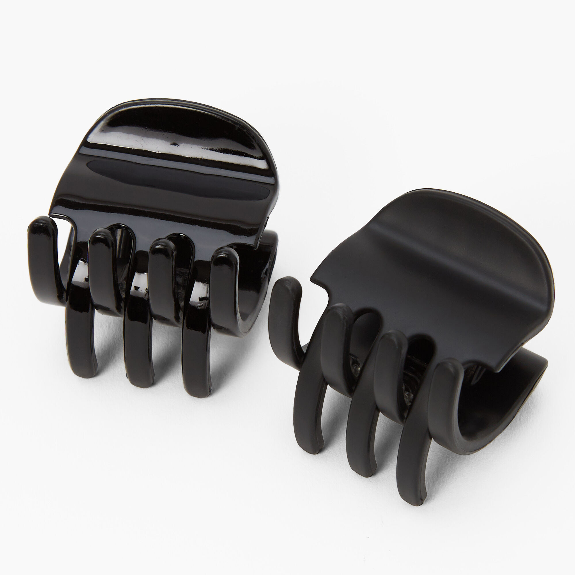 View Claires Matte Glossy Hair Claws 2 Pack Black information