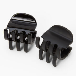 Matte &amp; Glossy Black Hair Claws - 2 Pack,