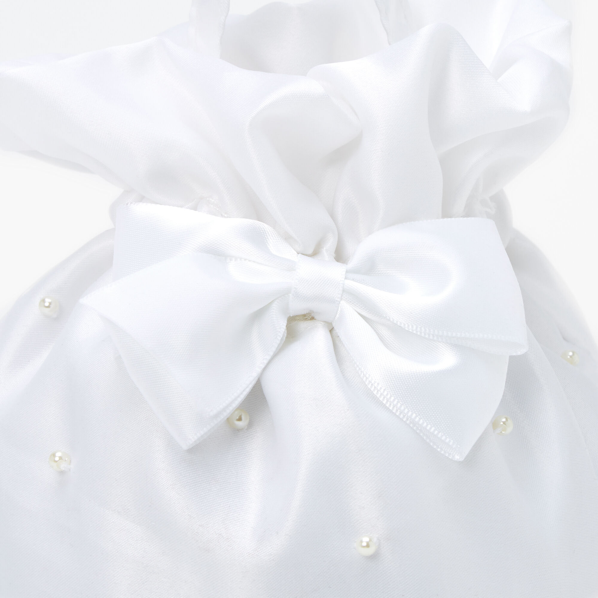 Claire's Club Pearl Clinch Bag - White,