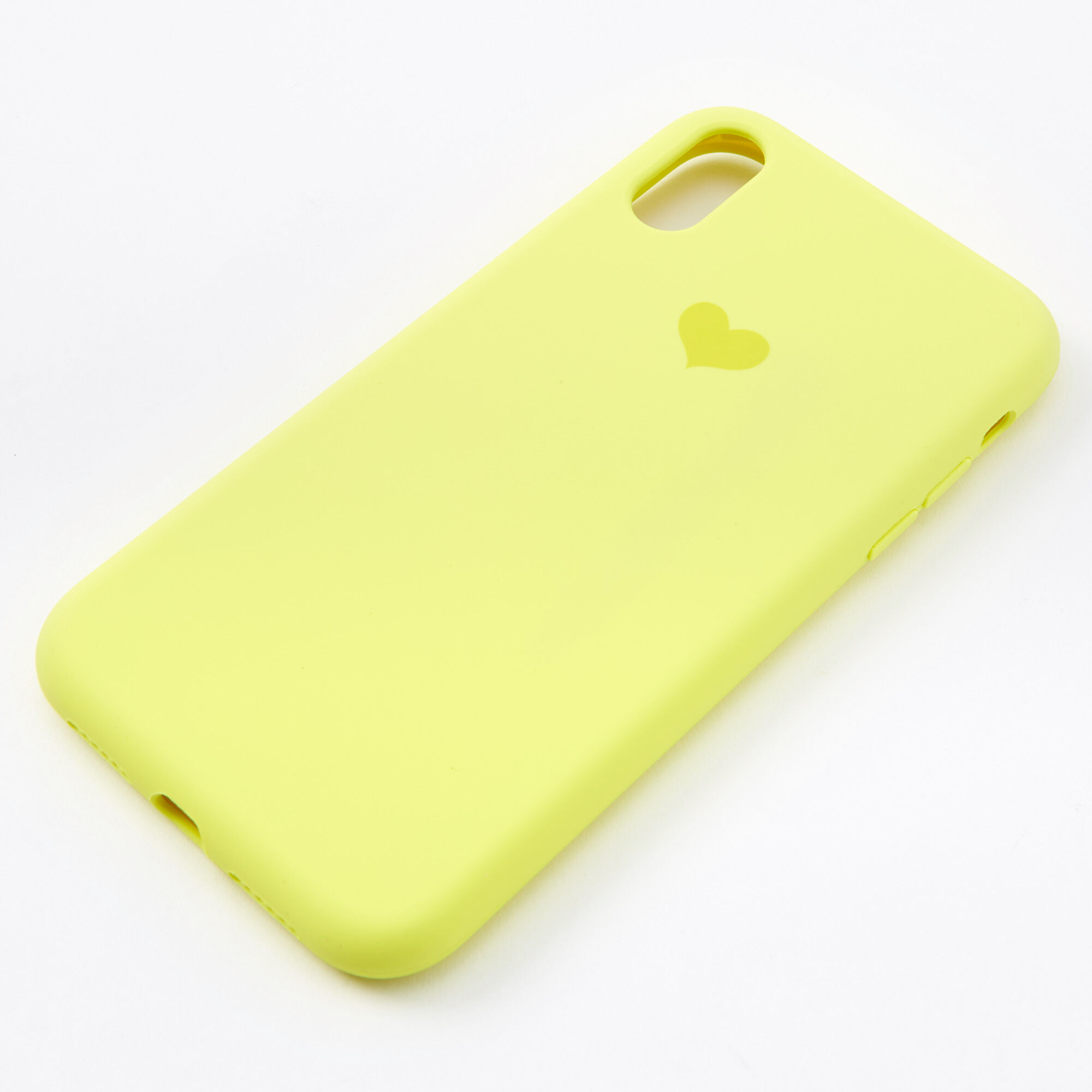 Neon Yellow Heart Phone Case Fits Iphone Xr Claire S