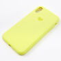 Coque de portable c&oelig;ur jaune fluo - Compatible avec iPhone&reg; XR,