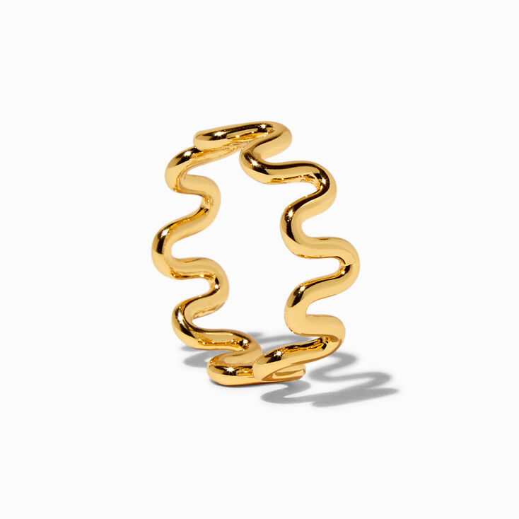 JAM + RICO x Claire&#39;s 18k Yellow Gold Plated Squiggle Ring,