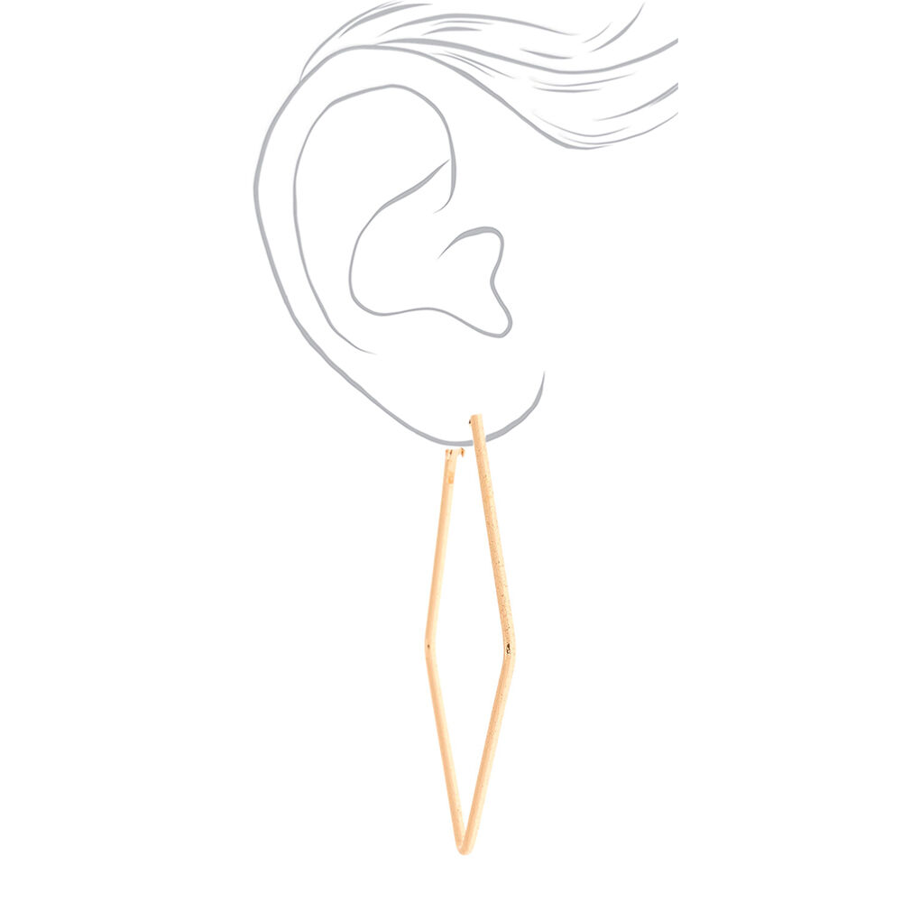 Gold 80MM Textured Diamond Hoop Earrings,